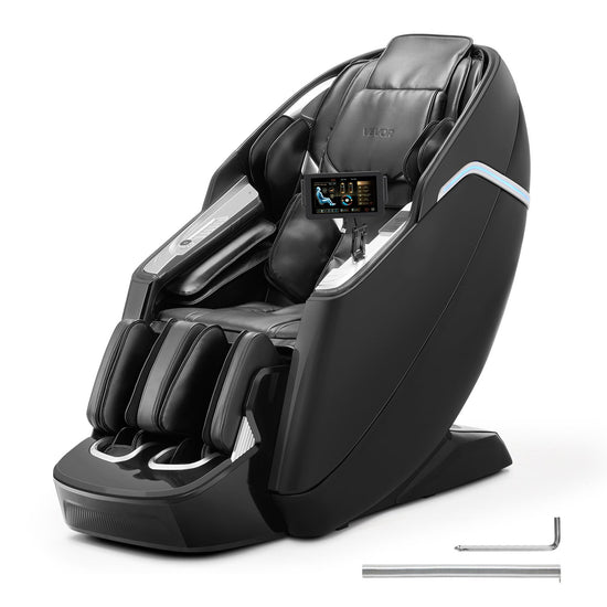VEVOR Dual-Core 4D+3D Full Body Massage Chair, with Extended SL Track, Deep Yoga Stretch, Electric Extendable Footrest, TFT, AI Voice Control, Heat, Airbags, Armrest Controls, Wheels SS69 2567.69 Black