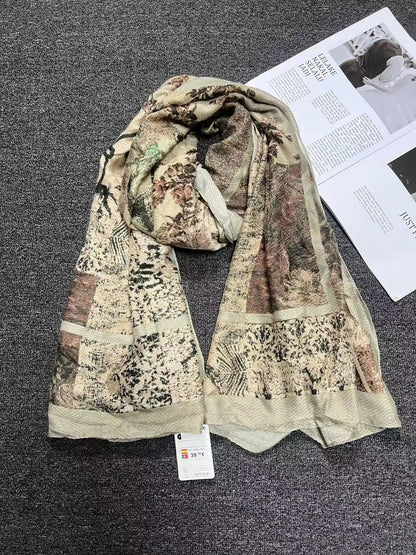 Foreign Trade Original Order Spanish Fashion New Product Knitted Embroidery Printed Outdoor Beach Sunshade Women's Scarf - SS69