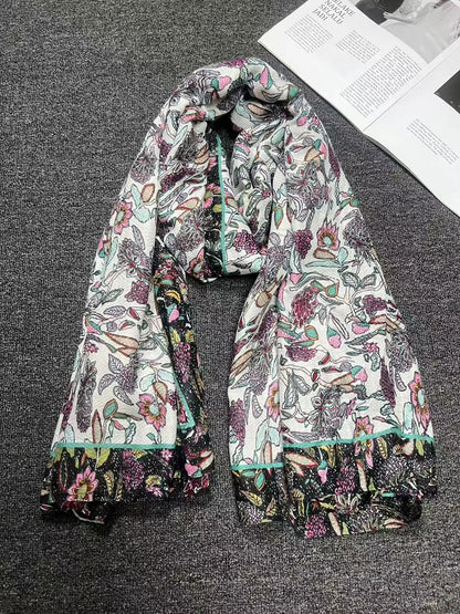 Foreign Trade Original Order Spanish Fashion New Product Knitted Embroidery Printed Outdoor Beach Sunshade Women's Scarf - SS69