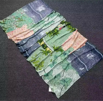 Foreign Trade Original Order Spanish Fashion New Product Knitted Embroidery Printed Outdoor Beach Sunshade Women's Scarf - SS69