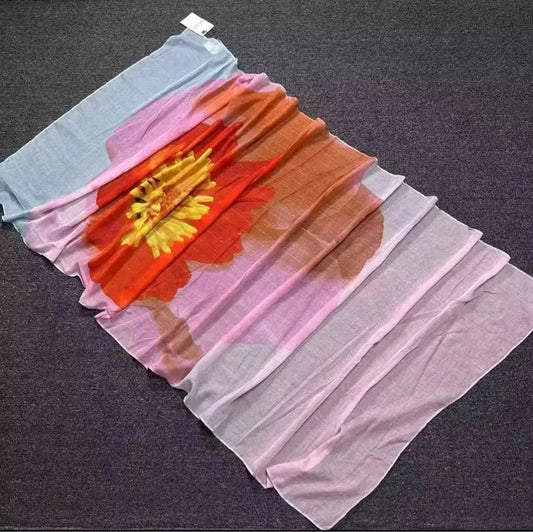 Foreign Trade Original Order Spanish Fashion New Product Knitted Embroidery Printed Outdoor Beach Sunshade Women's Scarf - SS69