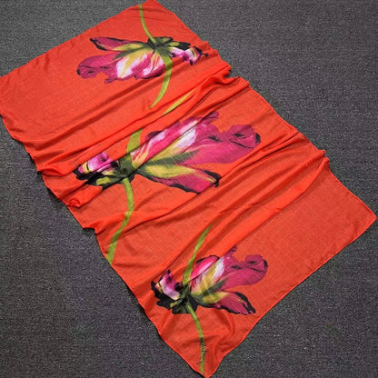 Foreign Trade Original Order Spanish Fashion New Product Knitted Embroidery Printed Outdoor Beach Sunshade Women's Scarf - SS69