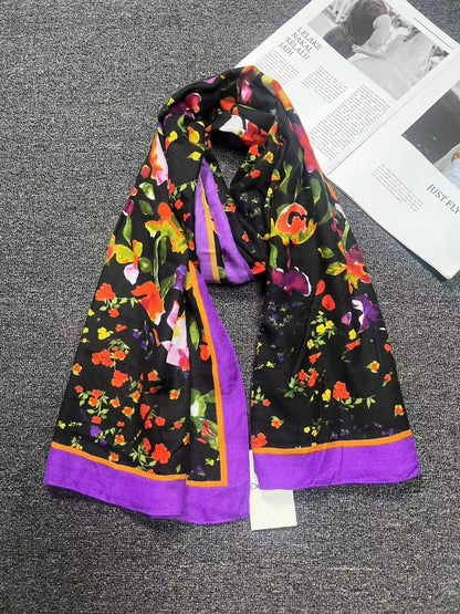 Foreign Trade Original Order Spanish Fashion New Product Knitted Embroidery Printed Outdoor Beach Sunshade Women's Scarf - SS69