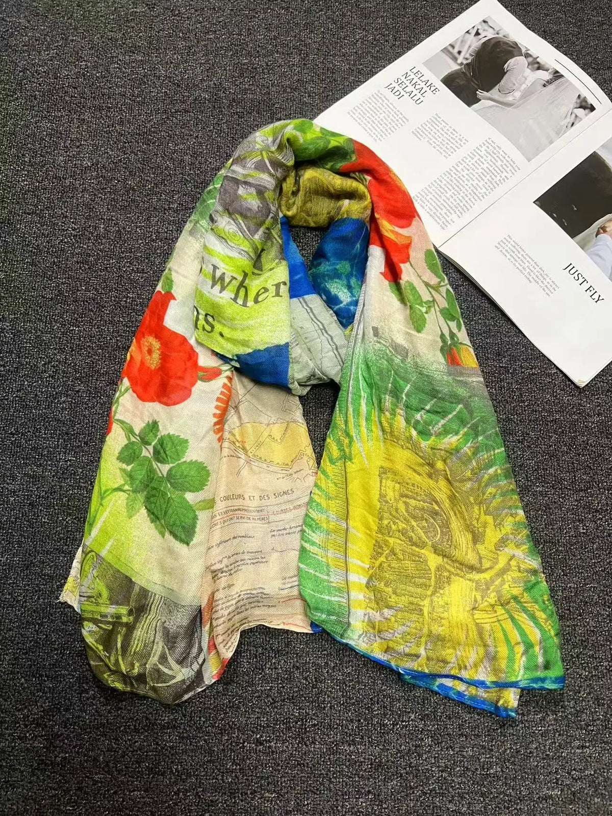 Foreign Trade Original Order Spanish Fashion New Product Knitted Embroidery Printed Outdoor Beach Sunshade Women's Scarf - SS69