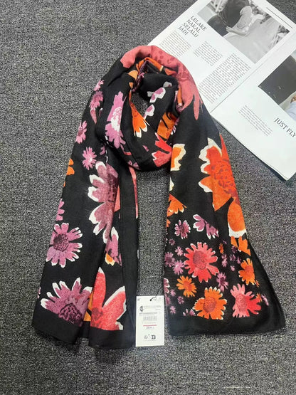 Foreign Trade Original Order Spanish Fashion New Product Knitted Embroidery Printed Outdoor Beach Sunshade Women's Scarf - SS69