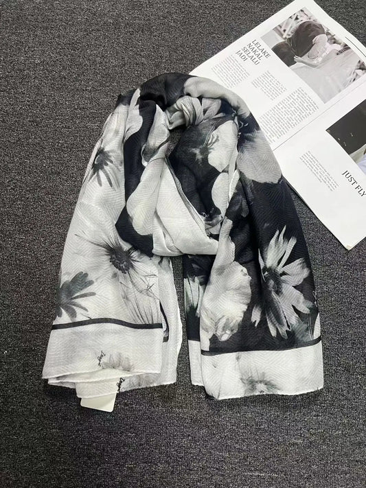 Foreign Trade Original Order Spanish Fashion New Product Knitted Embroidery Printed Outdoor Beach Sunshade Women's Scarf - SS69