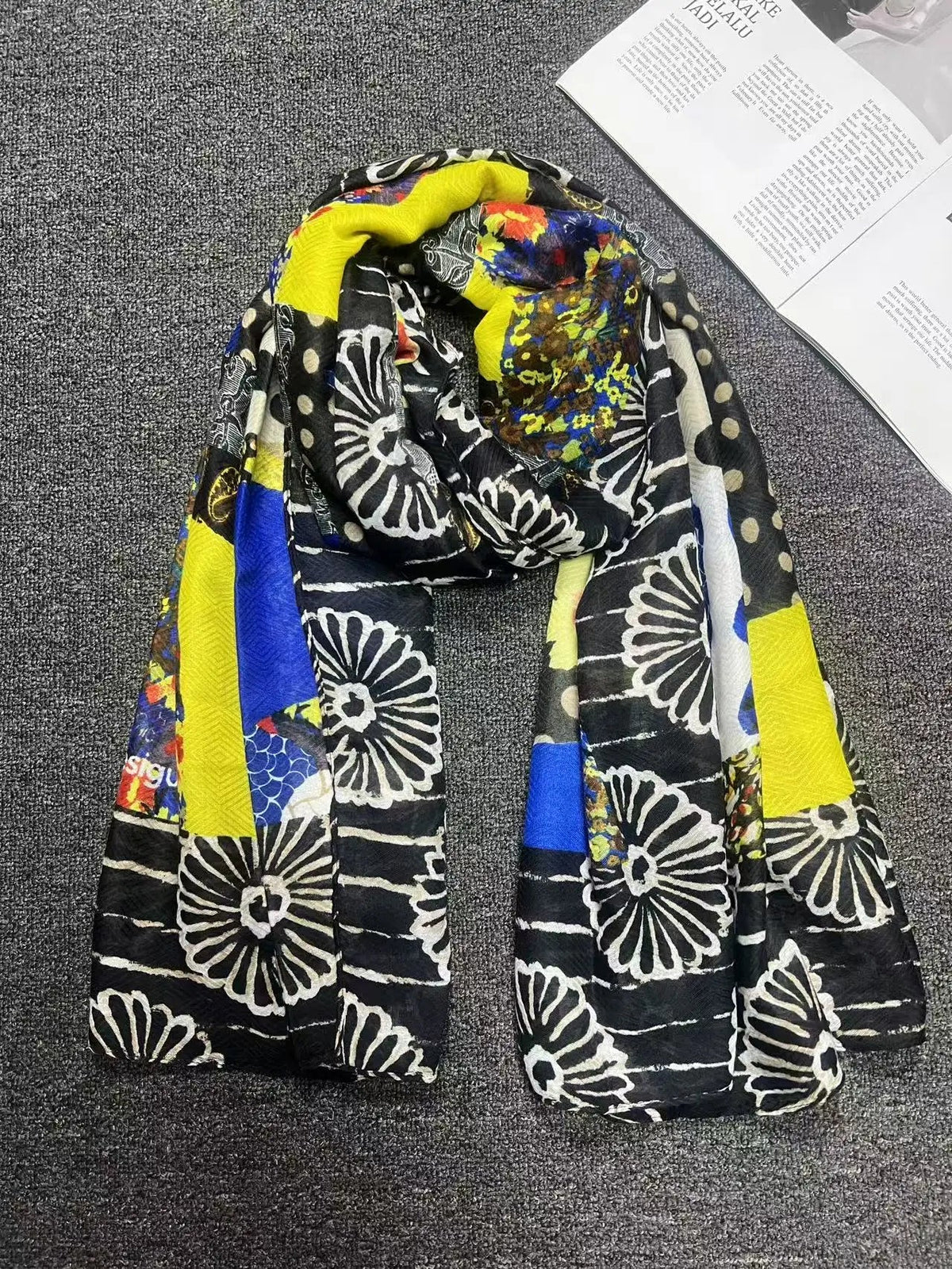 Foreign Trade Original Order Spanish Fashion New Product Knitted Embroidery Printed Outdoor Beach Sunshade Women's Scarf - SS69