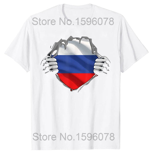 Funny Russia Russian Girl Woman Flag T Shirts Summer Style Graphic Cotton Streetwear Short Sleeve Birthday Gifts T-shirt - SS69