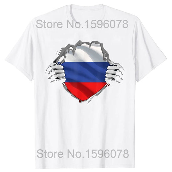 Funny Russia Russian Girl Woman Flag T Shirts Summer Style Graphic Cotton Streetwear Short Sleeve Birthday Gifts T-shirt - SS69