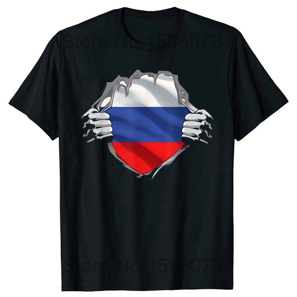 Funny Russia Russian Girl Woman Flag T Shirts Summer Style Graphic Cotton Streetwear Short Sleeve Birthday Gifts T-shirt - SS69
