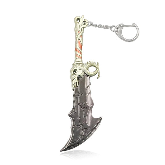 Game God of War 5 Ragnarok Key Chain Kratos Ares Thor's Hammer Blades of Exile Leviathan Axe Weapon Keychain for Men Jewelry - SS69