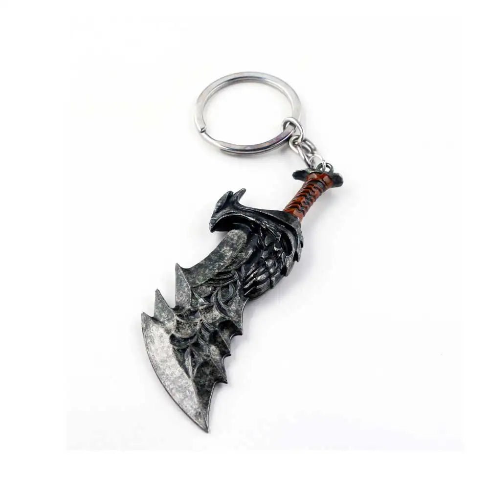 Game God of War 5 Ragnarok Key Chain Kratos Ares Thor's Hammer Blades of Exile Leviathan Axe Weapon Keychain for Men Jewelry - SS69
