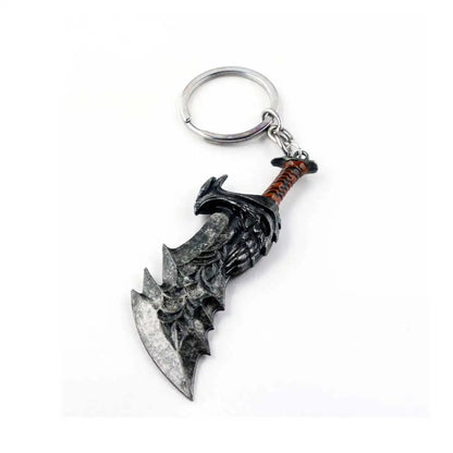 Game God of War 5 Ragnarok Key Chain Kratos Ares Thor's Hammer Blades of Exile Leviathan Axe Weapon Keychain for Men Jewelry - SS69
