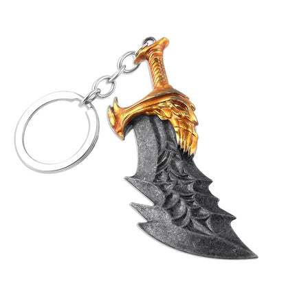 Game God of War 5 Ragnarok Key Chain Kratos Ares Thor's Hammer Blades of Exile Leviathan Axe Weapon Keychain for Men Jewelry - SS69