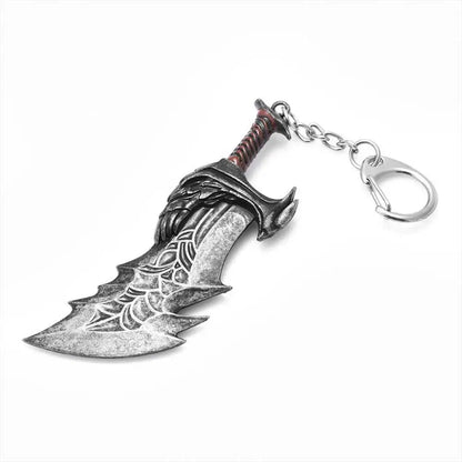 Game God of War 5 Ragnarok Key Chain Kratos Ares Thor's Hammer Blades of Exile Leviathan Axe Weapon Keychain for Men Jewelry - SS69