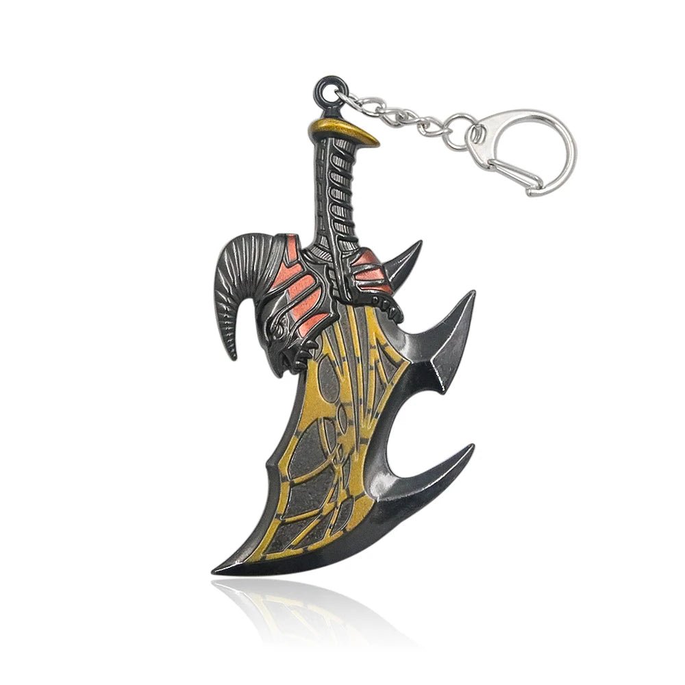 Game God of War 5 Ragnarok Key Chain Kratos Ares Thor's Hammer Blades of Exile Leviathan Axe Weapon Keychain for Men Jewelry - SS69