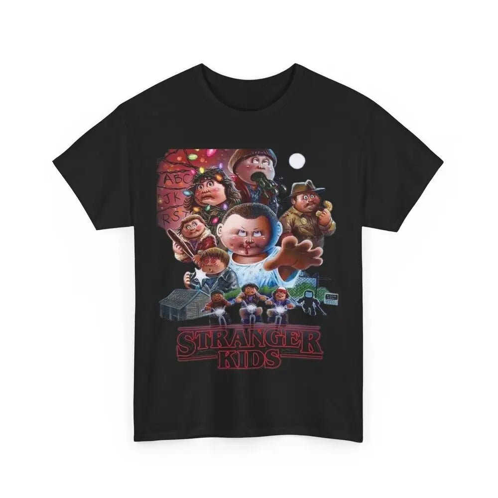 Garbage Pail Kids Stranger Kids Parody T Shirt Unisex Heavy Cotton Tee - SS69
