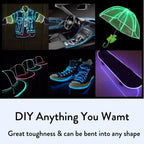 Glow EL Wire Cable LED Neon Christmas Dance Party DIY Costumes Clothing Luminous Car Light Decoration Clothes Ball Rave 1m/3m/5m - SS69