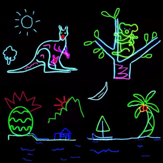 Glow EL Wire Cable LED Neon Christmas Dance Party DIY Costumes Clothing Luminous Car Light Decoration Clothes Ball Rave 1m/3m/5m - SS69