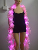 Glowing Feather Boa LED Lights Boas Scarf for Party Wedding Costume Tree Home Decoration Halloween - SS69
