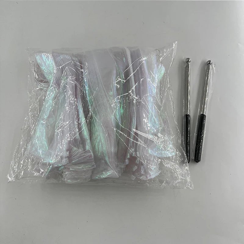 Glowing Light Up Costume Dancing Cloak Belly Dance LED Butterfly Wing Glow Fans For Performance Carnival Party - SS69