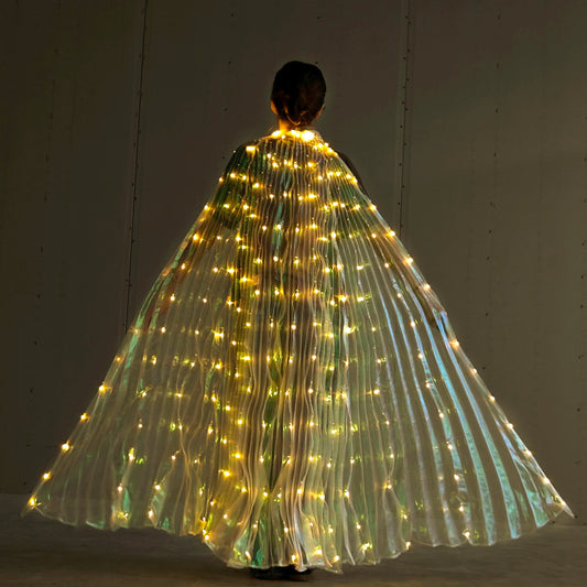 Glowing Light Up Costume Dancing Cloak Belly Dance LED Butterfly Wing Glow Fans For Performance Carnival Party - SS69