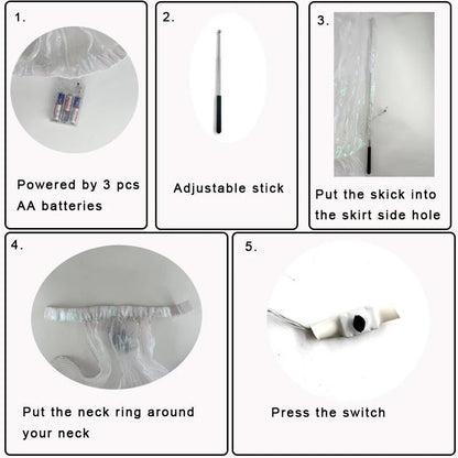 Glowing Light Up Costume Dancing Cloak Belly Dance LED Butterfly Wing Glow Fans For Performance Carnival Party - SS69