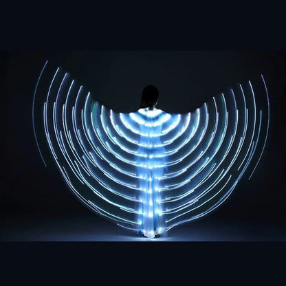 Glowing Light Up Costume Dancing Cloak Belly Dance LED Butterfly Wing Glow Fans For Performance Carnival Party - SS69