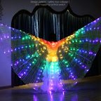 Glowing Light Up Costume Dancing Cloak Belly Dance LED Butterfly Wing Glow Fans For Performance Carnival Party - SS69