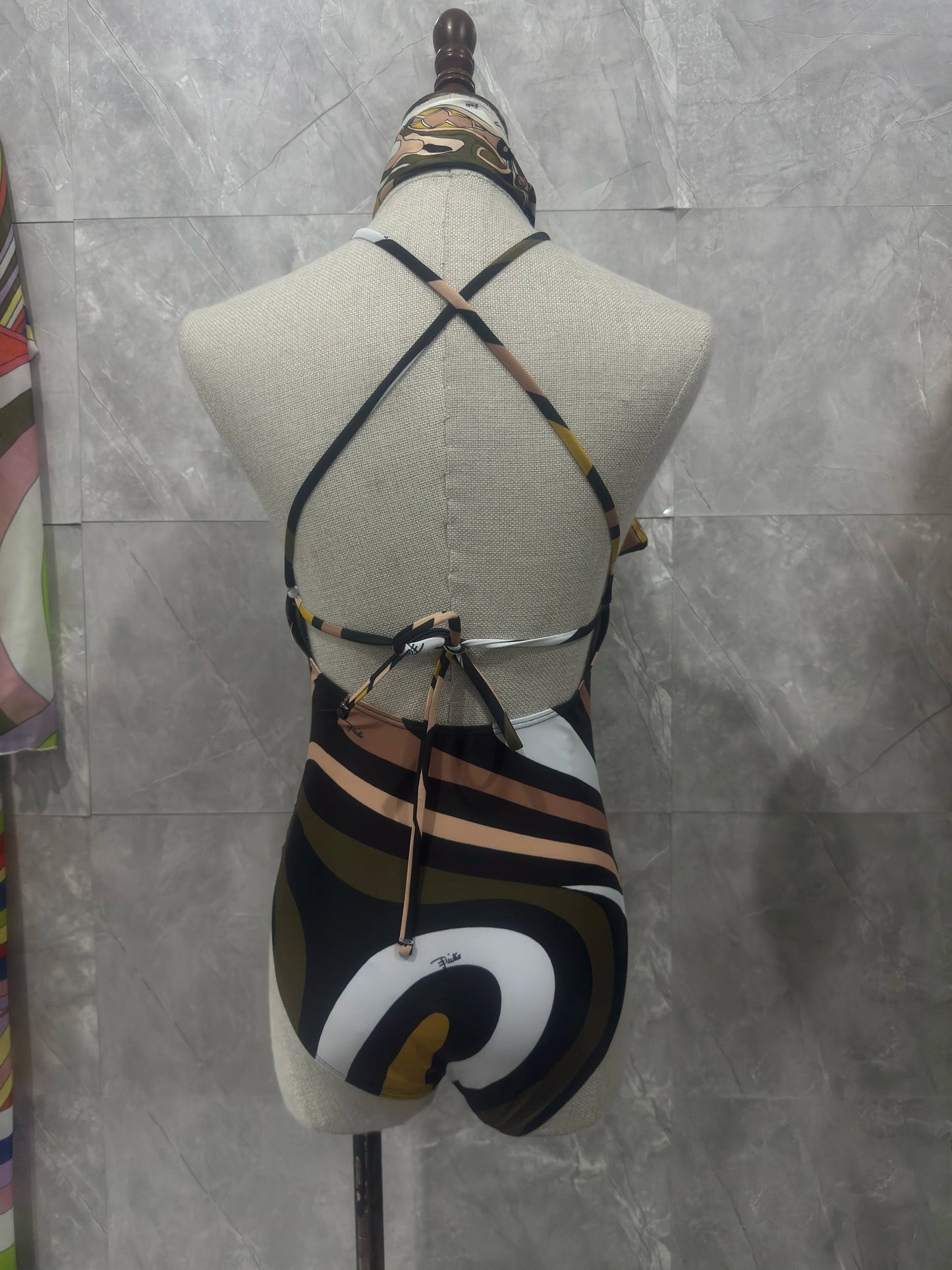 Headband bikini women swimwear backless beachwear striped swimsuit bathing suit - SS69