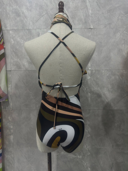 Headband bikini women swimwear backless beachwear striped swimsuit bathing suit - SS69