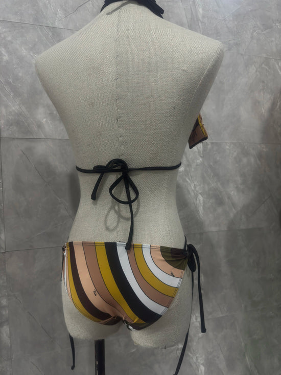 Headband bikini women swimwear backless beachwear striped swimsuit bathing suit - SS69