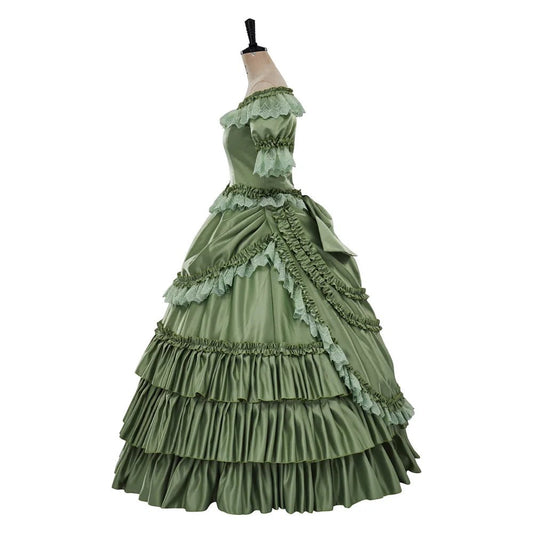 Katherine Pierce Cosplay Costume 18th Century French Rococo Colonial Dress Vintage Victorian Ball Gown Vampire Costume - SS69