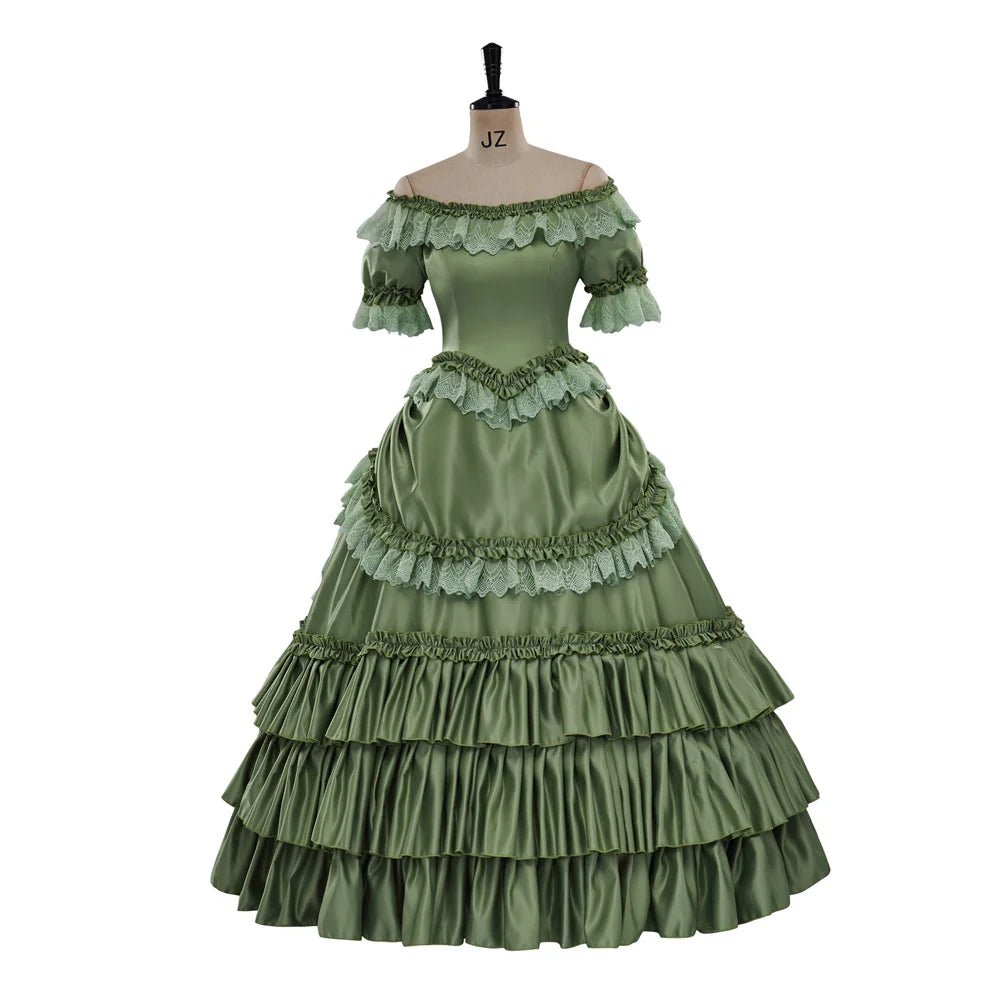 Katherine Pierce Cosplay Costume 18th Century French Rococo Colonial Dress Vintage Victorian Ball Gown Vampire Costume - SS69