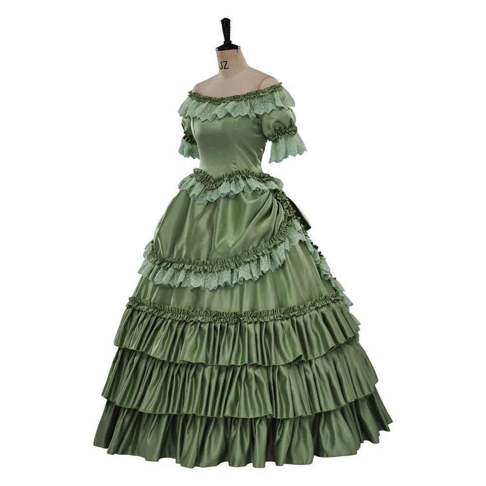 Katherine Pierce Cosplay Costume 18th Century French Rococo Colonial Dress Vintage Victorian Ball Gown Vampire Costume - SS69