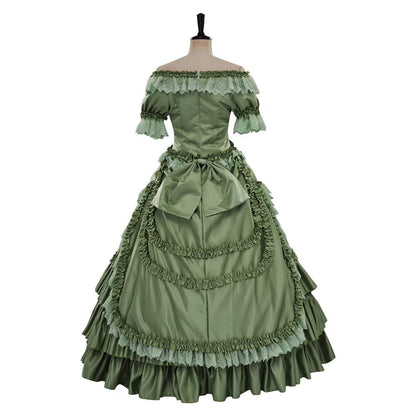 Katherine Pierce Cosplay Costume 18th Century French Rococo Colonial Dress Vintage Victorian Ball Gown Vampire Costume - SS69