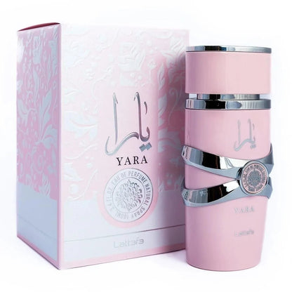 Lattafa Yara Pink Edition For Women Eau de Perfume Spray, 3.40 Ounce / 100 ml Long - Lasting Floral Scent Best Valentine's Day Gif - SS69