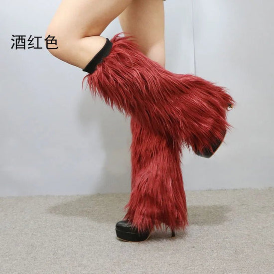 LED Leg Warmers Light Up Wraps Boot Covers Women Rave Outfit Glow Stocking Nightclub Party Clothes Accessories Tron Dance Wear - SS69