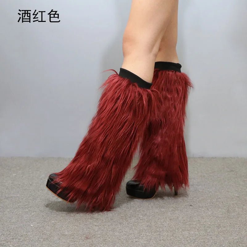 LED Leg Warmers Light Up Wraps Boot Covers Women Rave Outfit Glow Stocking Nightclub Party Clothes Accessories Tron Dance Wear - SS69