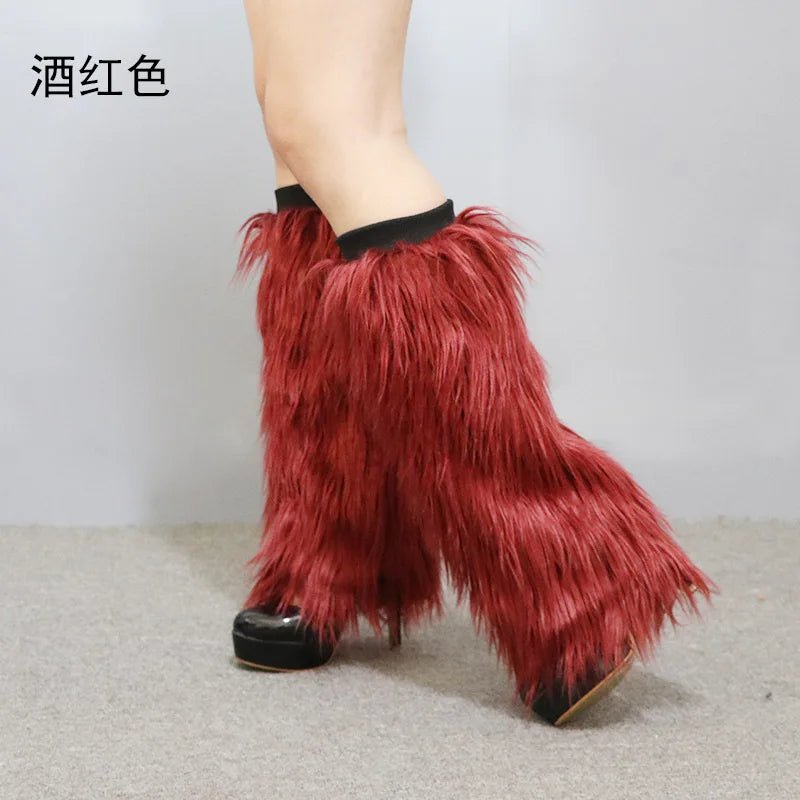 LED Leg Warmers Light Up Wraps Boot Covers Women Rave Outfit Glow Stocking Nightclub Party Clothes Accessories Tron Dance Wear - SS69