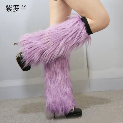 LED Leg Warmers Light Up Wraps Boot Covers Women Rave Outfit Glow Stocking Nightclub Party Clothes Accessories Tron Dance Wear - SS69