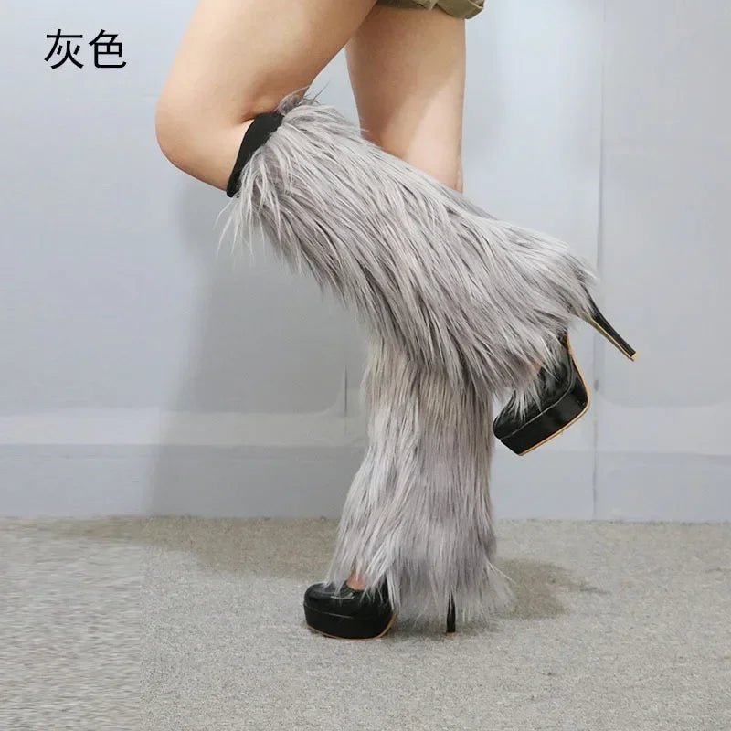 LED Leg Warmers Light Up Wraps Boot Covers Women Rave Outfit Glow Stocking Nightclub Party Clothes Accessories Tron Dance Wear - SS69