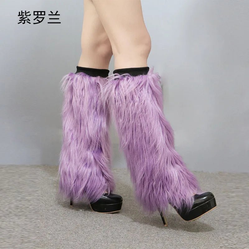 LED Leg Warmers Light Up Wraps Boot Covers Women Rave Outfit Glow Stocking Nightclub Party Clothes Accessories Tron Dance Wear - SS69