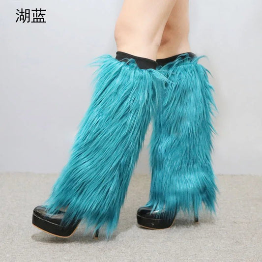 LED Leg Warmers Light Up Wraps Boot Covers Women Rave Outfit Glow Stocking Nightclub Party Clothes Accessories Tron Dance Wear - SS69