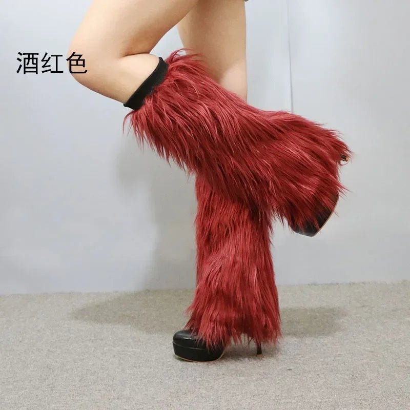 LED Leg Warmers Light Up Wraps Boot Covers Women Rave Outfit Glow Stocking Nightclub Party Clothes Accessories Tron Dance Wear - SS69