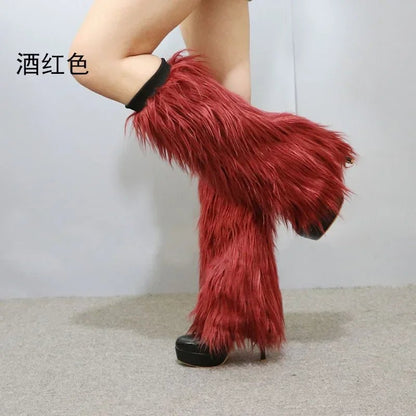 LED Leg Warmers Light Up Wraps Boot Covers Women Rave Outfit Glow Stocking Nightclub Party Clothes Accessories Tron Dance Wear - SS69