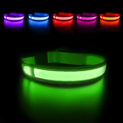 MASBRILL Dog Collar Luminous Pet Supplies Dog Collar Waterpoof Safety Collars dropship - SS69