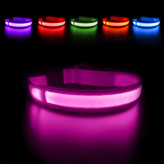 MASBRILL Dog Collar Luminous Pet Supplies Dog Collar Waterpoof Safety Collars dropship - SS69