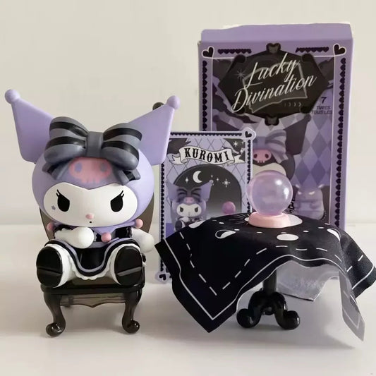 Miniso Sanrio Blind Box Kuromi Lucky Divination Action Figure Kawaii Anime Series Statue Decoration Model Doll - SS69