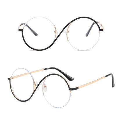 Movie Wicked Elphaba Cosplay Adult Unisex Glasses Alloy Black Gold Frame Eyewear Witch Halloween Carnival Props - SS69